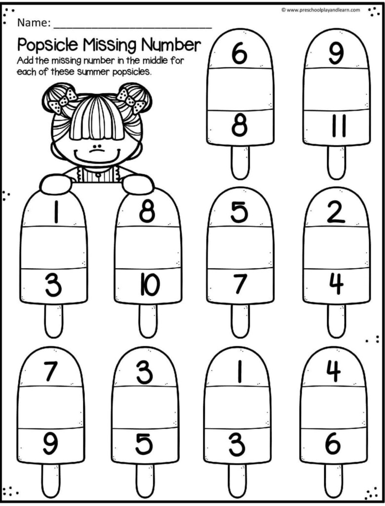  FREE Printable Summer Math Worksheets For Preschool - Printable Summer Counting Worksheets For Preschoolers