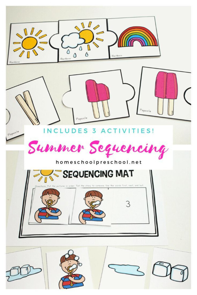 Free Printable Summer Sequencing Cards For Preschoolers Sequencing  - Summer Sequencing Worksheets