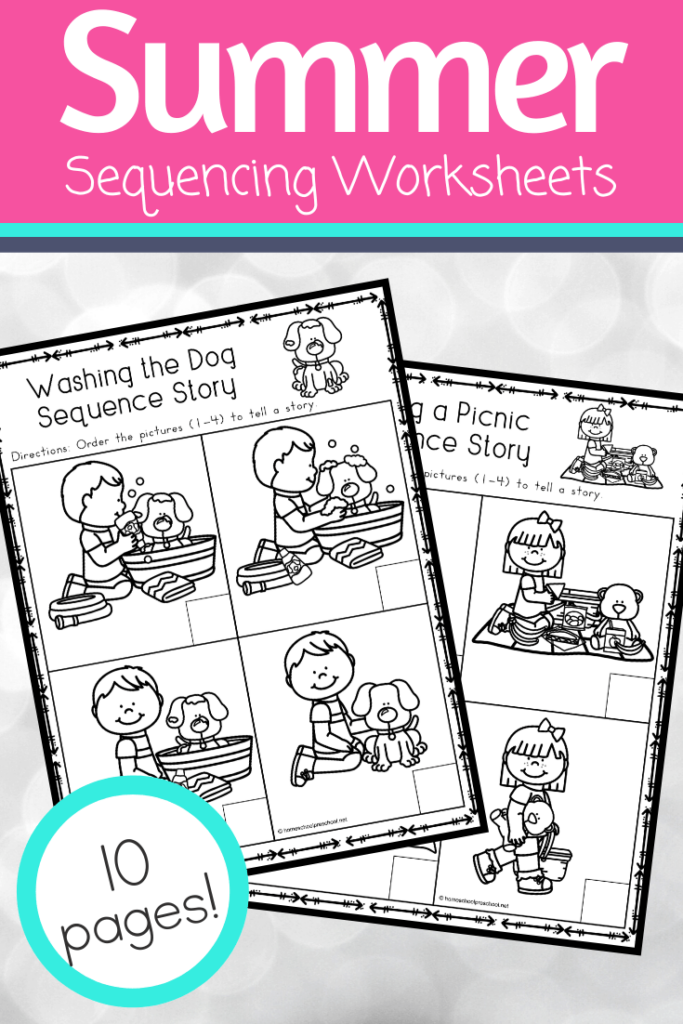 Free Printable Summer Sequencing Cards For Preschoolers Sequencing  - Summer Sequencing Worksheets