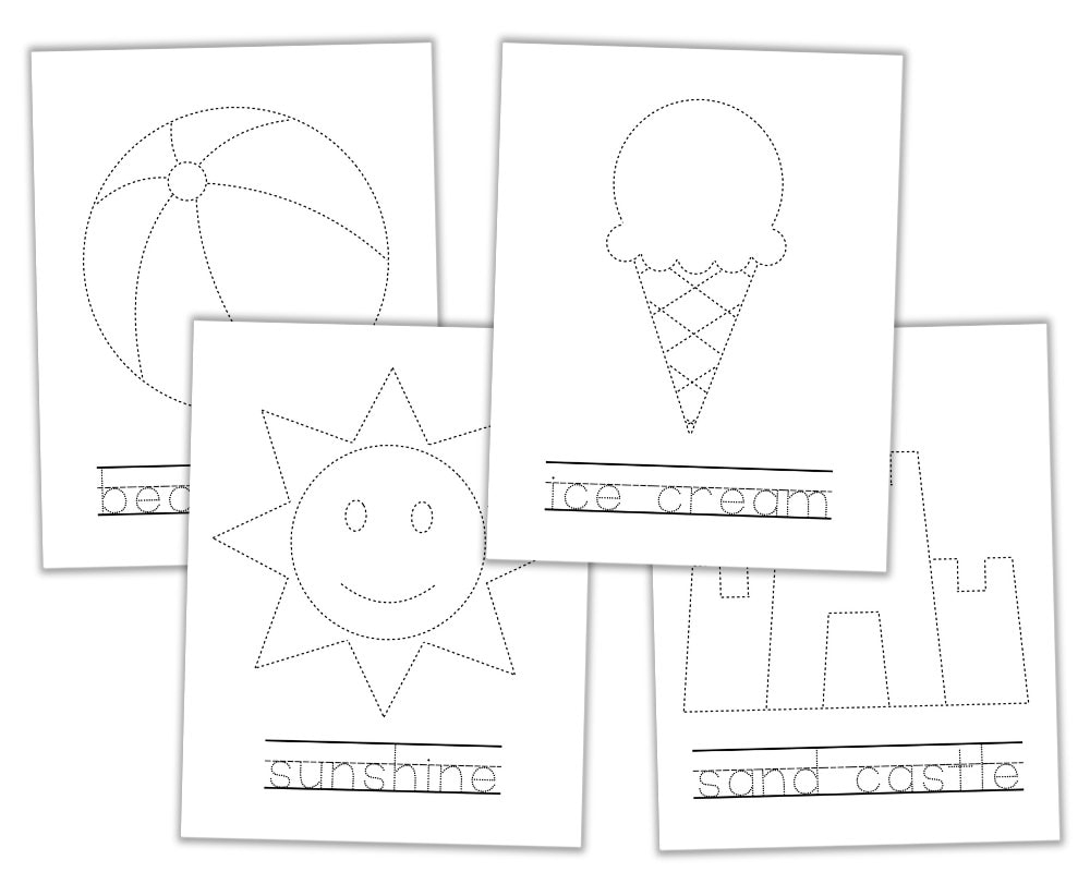 Free Printable Summer Tracing Worksheets For Preschool The Craft at  - Free Summer Tracing Worksheets