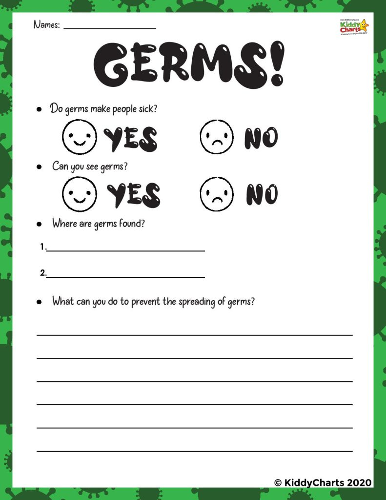 Free Printable Worksheets Germs - Std Worksheet Germs 101 Summer 2024