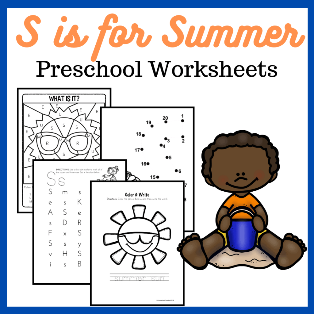 Free S Is For Summer Printable Pack For Preschoolers - S Is For Summer Worksheet