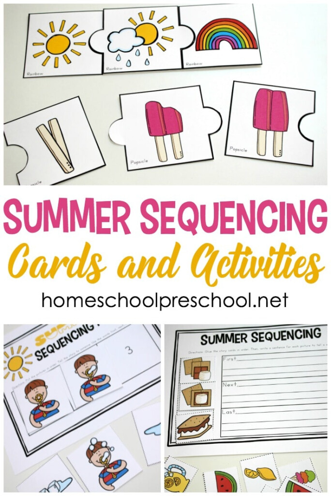 Free Summer Sequencing Printables - Summer Sequencing Worksheets