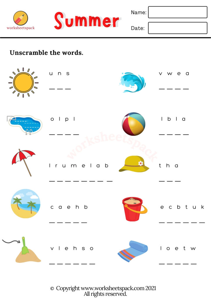 Free Summer Worksheets Worksheetspack - Summer Worksheet Pdf