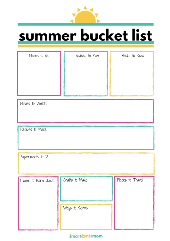 FREE Template Summer Bucket List Kids Summer Bucket List Summer  - Summer Bucket List For Kids Worksheet