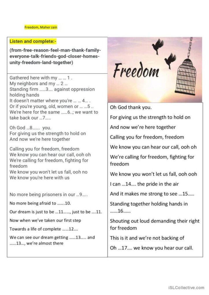 Freedom English ESL Worksheets Pdf Doc - Freedom Summer Worksheets