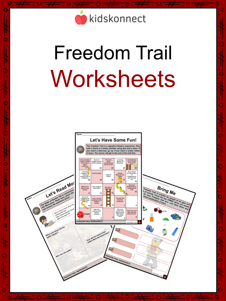 Freedom Trail Worksheets Facts Establishment Sites Importance - Freedom Summer Worksheets