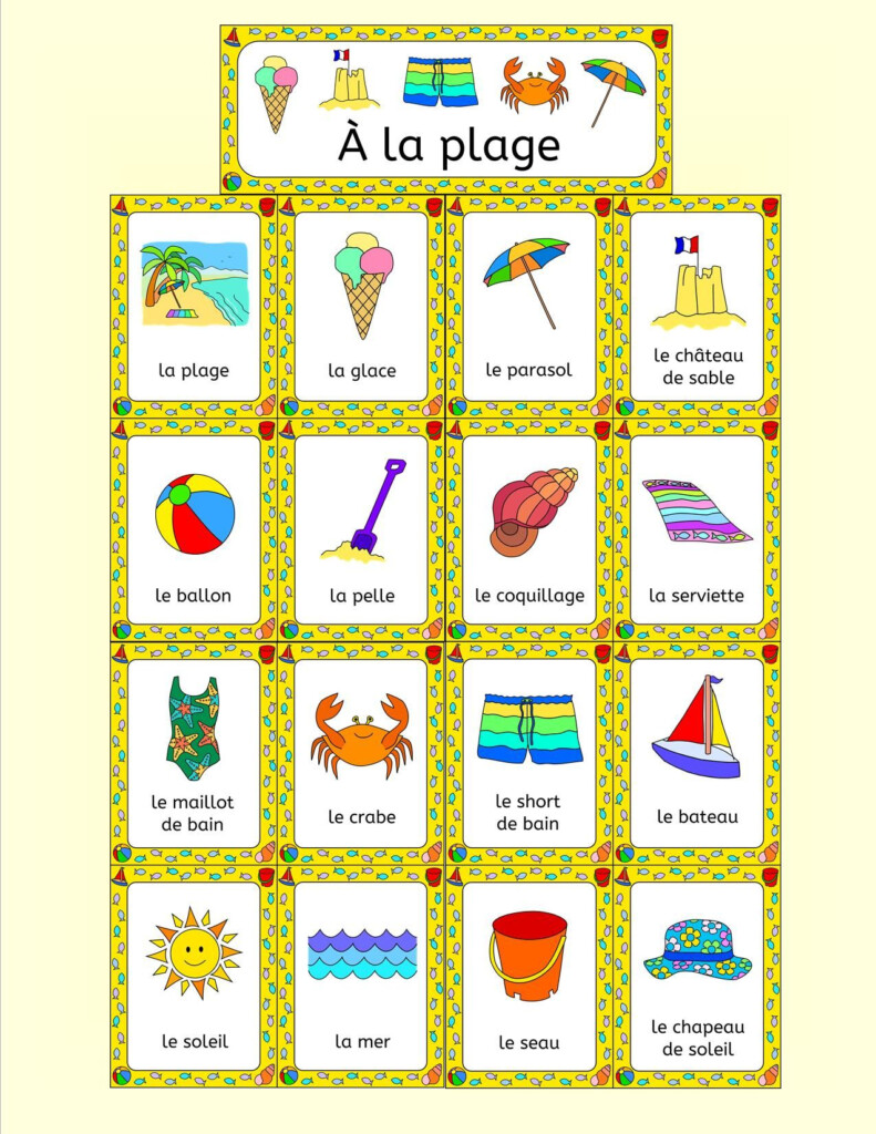 French Summer Beach Vacation Resources A La Plage Activities  - French Summer Worksheets