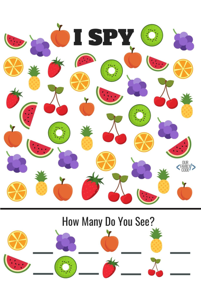 Fruits Worksheet For Kindergarten - Summer Fruits Worksheet