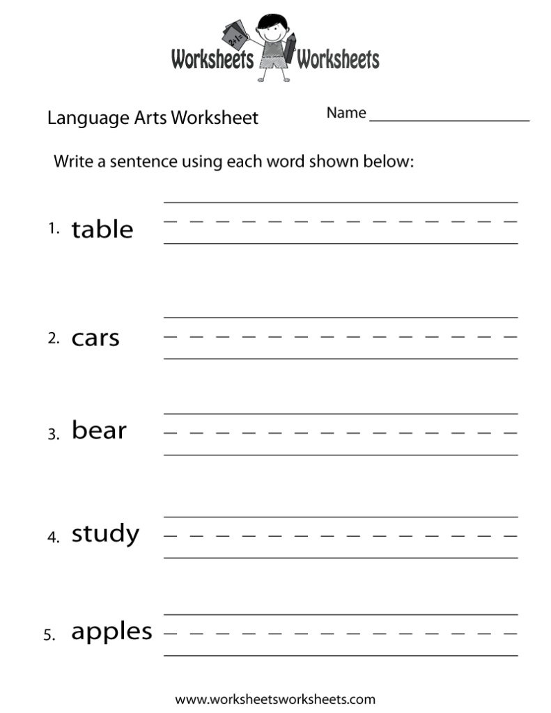 Fun Language Arts Worksheet Worksheets Worksheets - Language Arts Summer Practice Worksheets