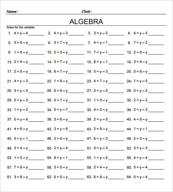 Grade 7 Algebra Worksheets Pdf - Grade 7 Algebra Worksheets With Answers Pdf Summer Packet Pdf