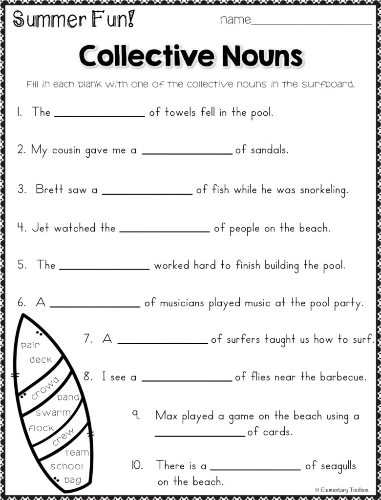 Grammar Worksheets For Summer 2nd 3rd Grade Distance Learning  - 2Nd To 3Rd Grade Summer Worksheets