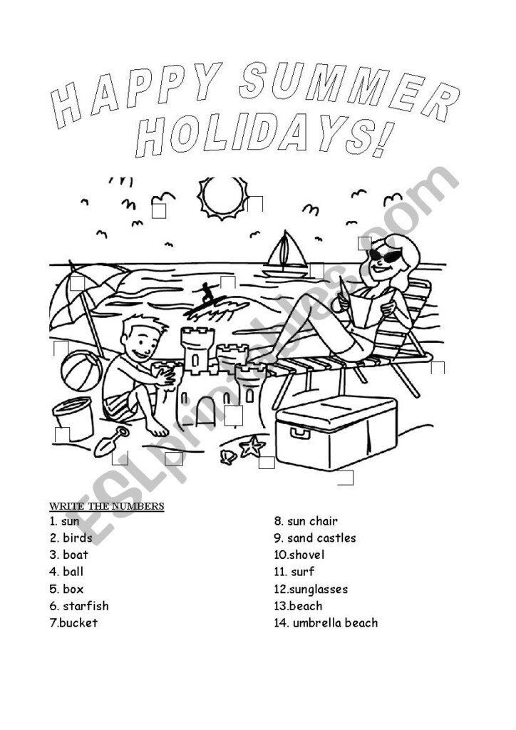 Happy Holidays Summer ESL Worksheet By Teoange - Happy Summer Holidays Worksheet