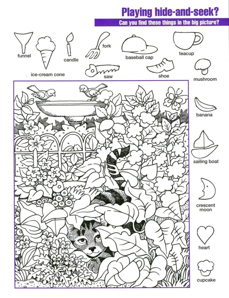 Hidden Object Worksheet Printable Summer - Hidden Pictures Worksheets Summer