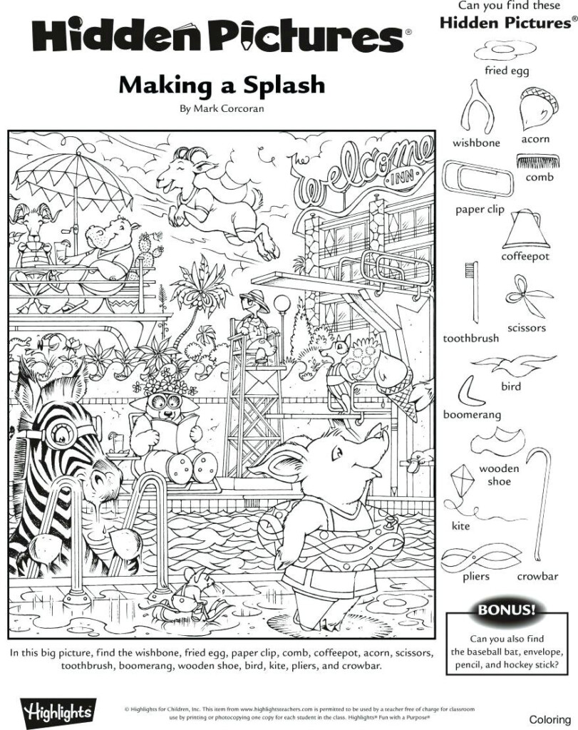 Hidden Pictures Worksheet Kindergarten Summer - Summer Hidden Picture Worksheet