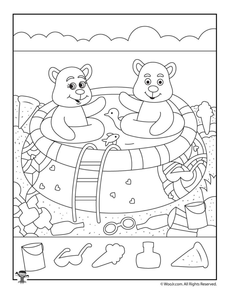 Hidden Pictures Worksheet Kindergarten Summer - Hidden Pictures Worksheets Summer