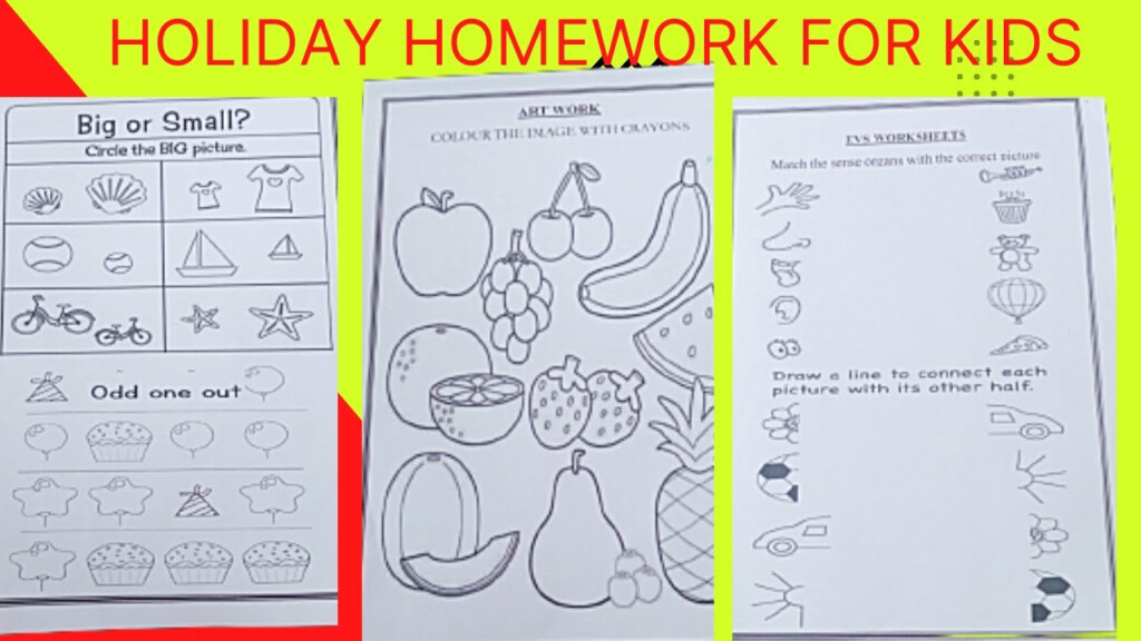 Holiday Homework Worksheet Summer Vacation Worksheet For Nursery  - Summer Holiday Homework Worksheets For Nursery