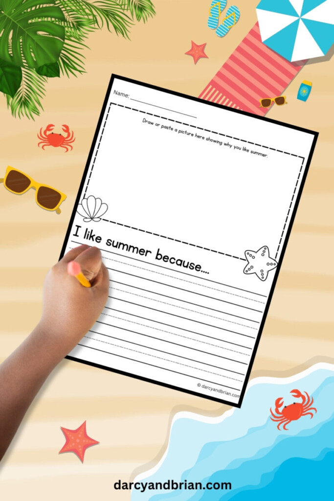 I Like Summer Because Worksheet Free Printable For Kids - I Like Summer Because Worksheet