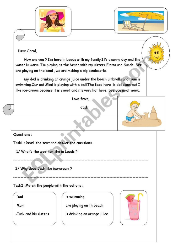 I Like Summer ESL Worksheet By Mourou - I Like Summer Because Worksheet