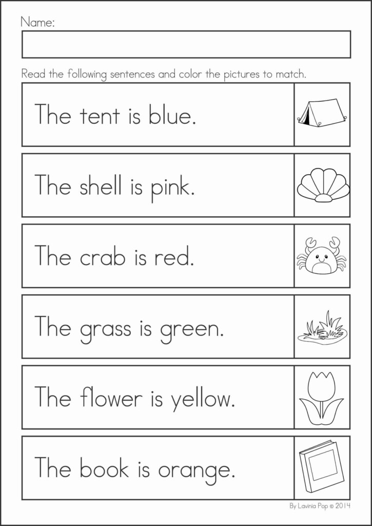 Kindergarten Summer Read And Color Worksheet - Summer Reading Worksheets For Kindergarten