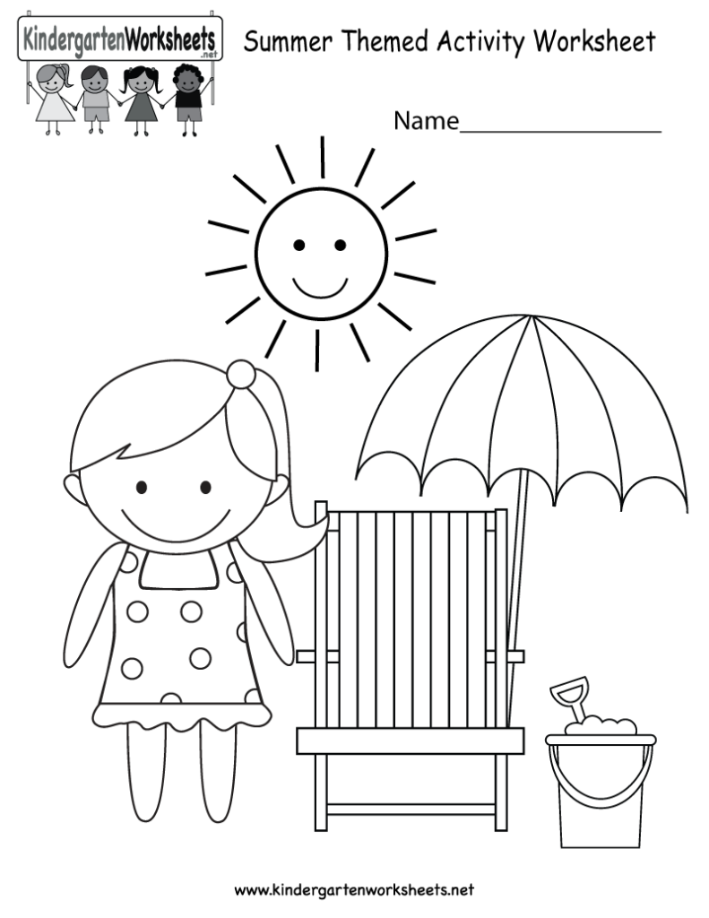 Kindergarten Summer Worksheet Printable Free - Worksheet On Summer Season For Kindergarten