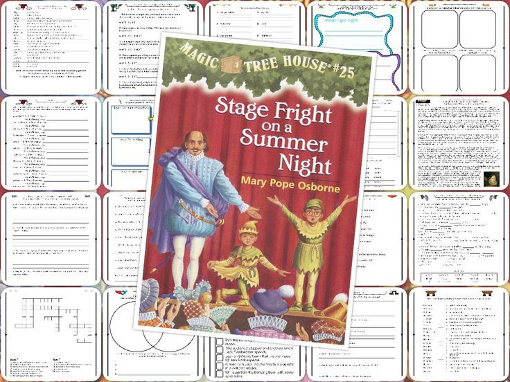 Magic Tree House 25 Stage Fright On A Summer Night Worksheets Activites - Stage Fright On A Summer Night Worksheets