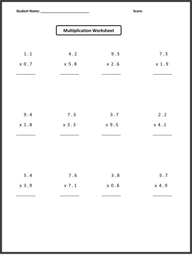 Math 6th Grade Worksheets - Math Practice For Summer Worksheets Grade 6