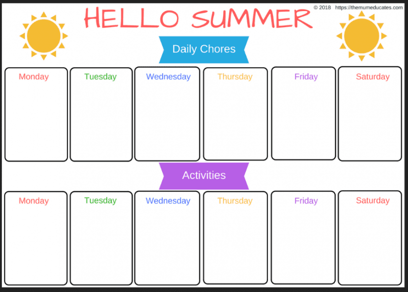 My Summer Vacation Plans Printable The Mum Educates - Summer Plans Worksheets