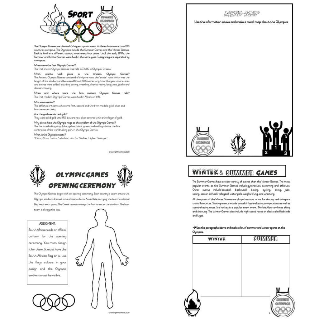 Olympics Worksheet Teacha  - Famous Summer Olympians Worksheets For 2Nd Grade