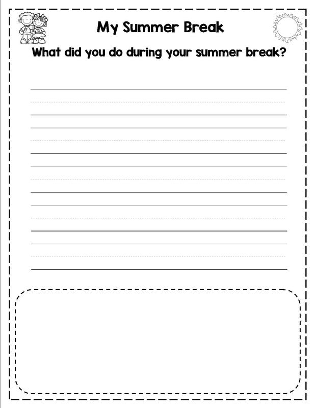 Other Resources My Resource Station - My Summer Break Worksheet