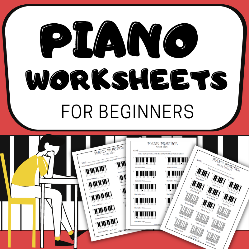 PIANO WORKSHEETS For Beginners Made By Teachers - Summer Guided Piano Worksheets