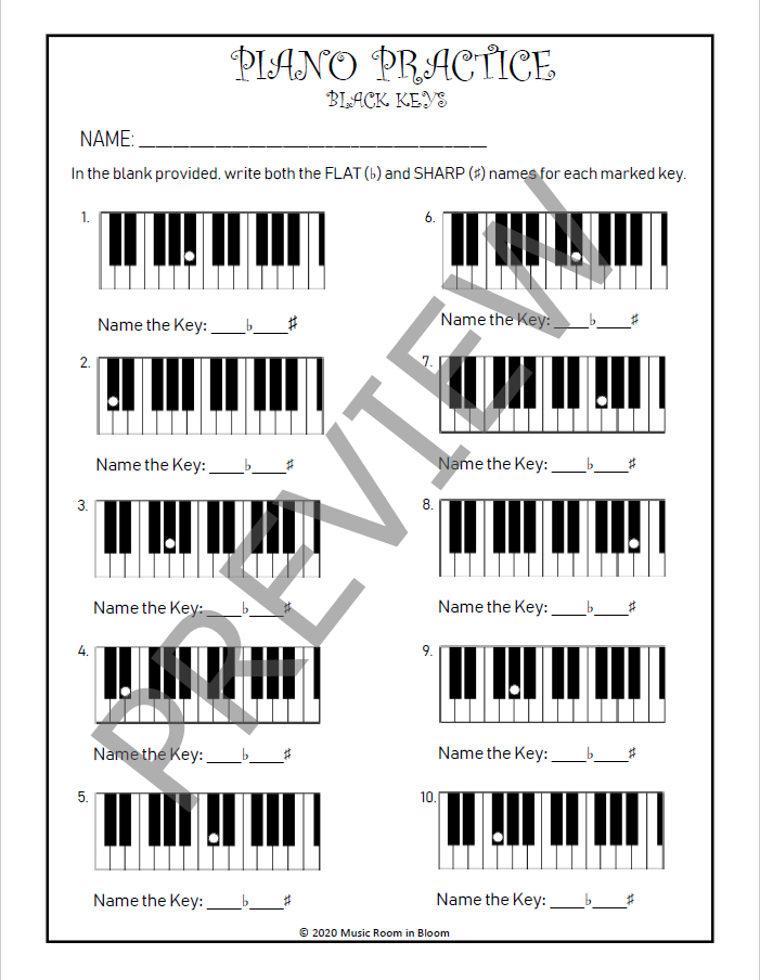 PIANO WORKSHEETS For Beginners Made By Teachers - Summer Guided Piano Worksheets