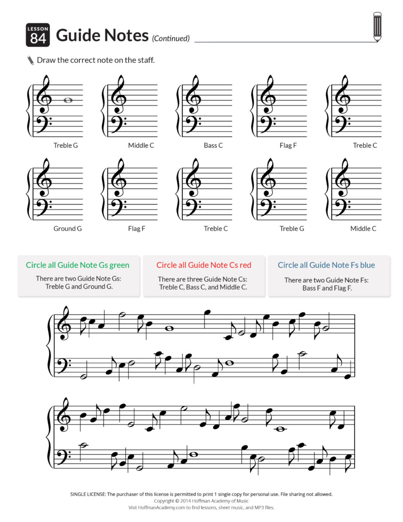 Piano Worksheets For Beginners Printable Free Printable Templates - Summer Guided Piano Worksheets