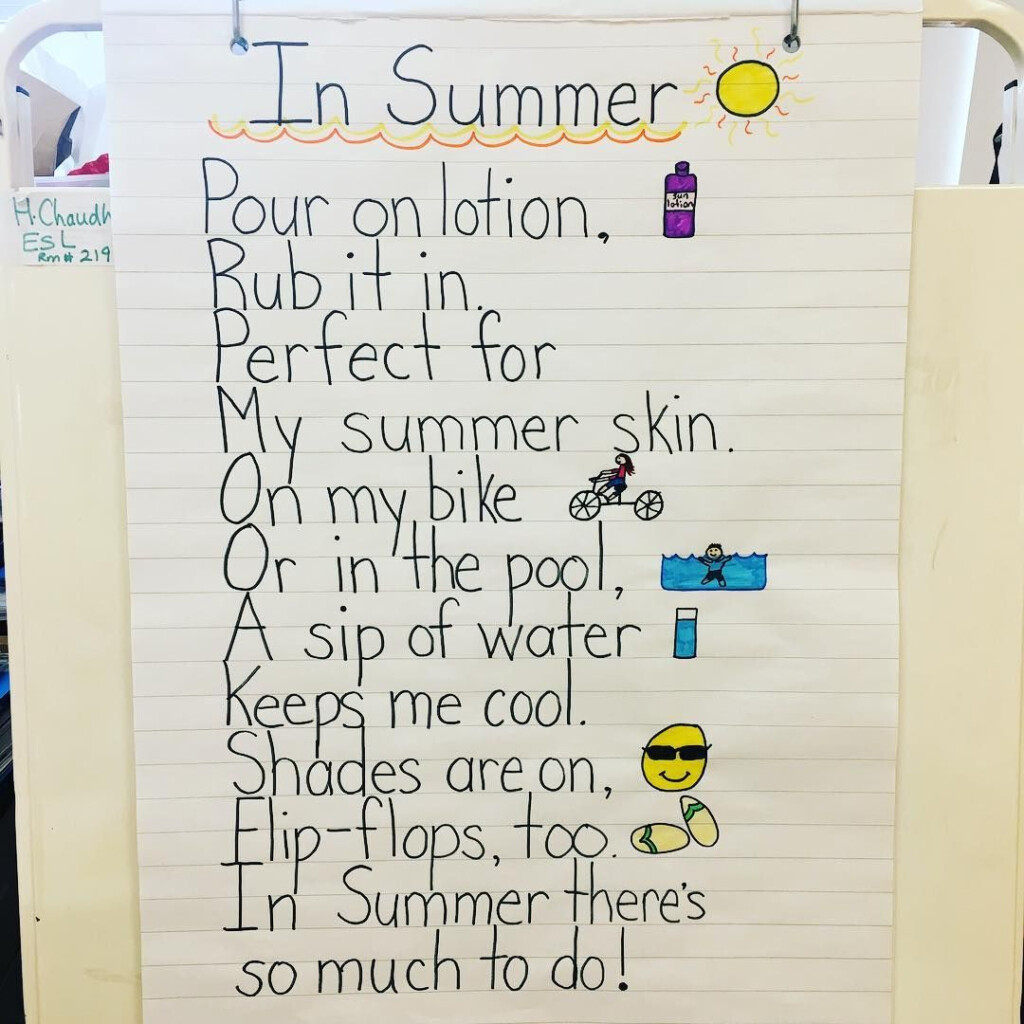 Poem In Summer By Liana Mahoney from Rose Marcelli Via Instagram  - In Summer By Liana Mahoney Worksheet Answers