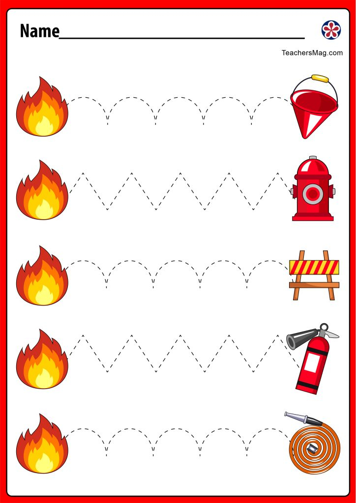 Preschool Safety Worksheets For Kindergarten - Summer Of Fire Worksheet