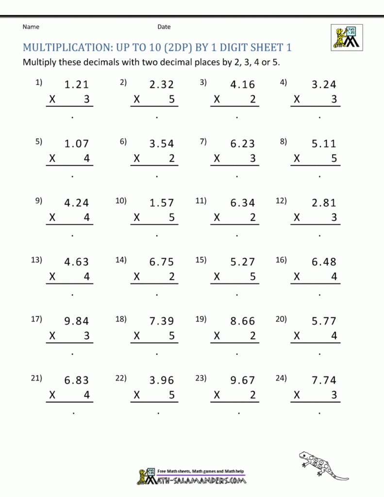 Printable 5th Grade Math Worksheets Customize And Print - 5Th Grade Math Worksheets For Summer