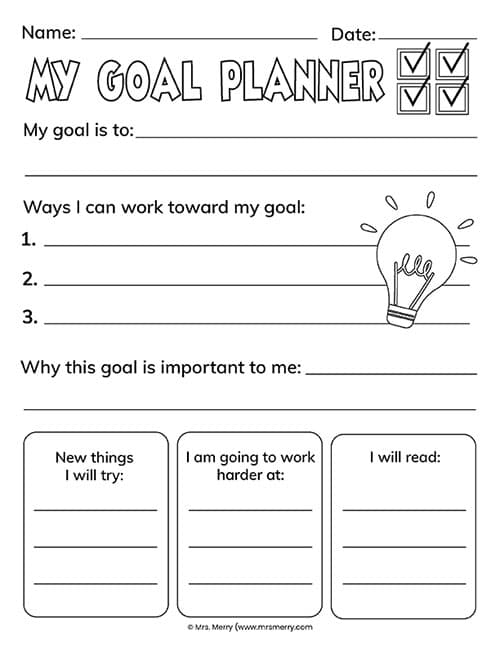 Printable Goal Setting Worksheet For Kids The Inspire Vrogue co - Setting Goals For Summer Worksheet For Students