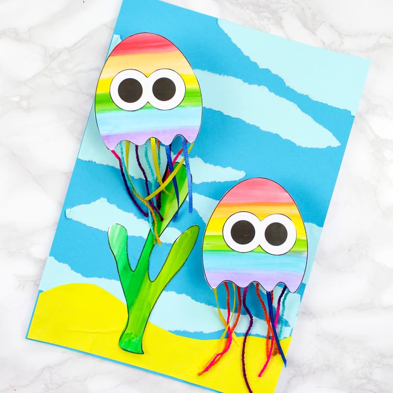 Printable Paper Jellyfish Craft For Kids Arty Crafty Kids - Kids Summer Art Crafts Printable Worksheets