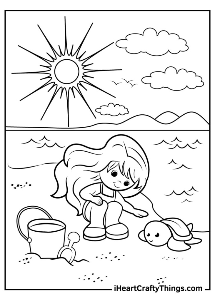 Printable Seasons Coloring Pages 100 Free Updated 2021  - Summer Season Coloring Worksheets