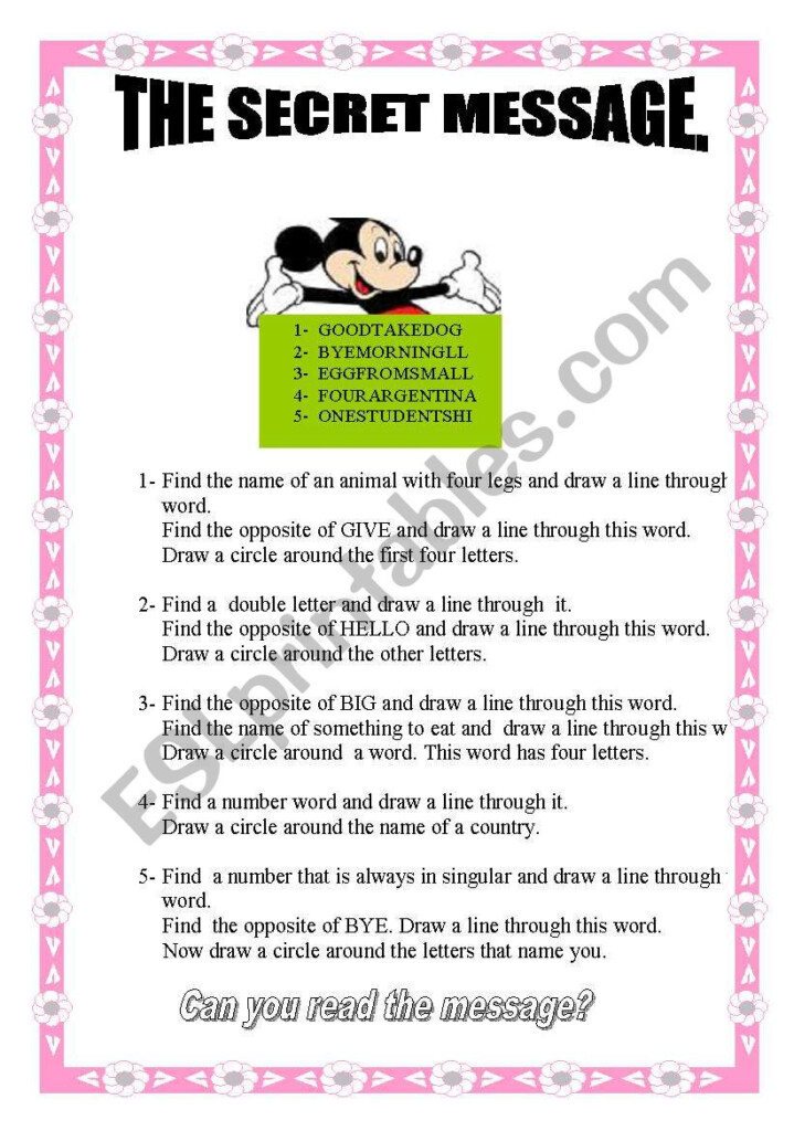 Printable Secret Message Worksheets - Free Summer Secret Message Worksheets