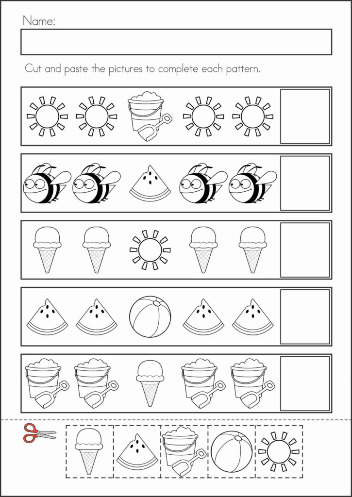 Printable Summer Cut And Paste Worksheets - Summer Worksheet Craft