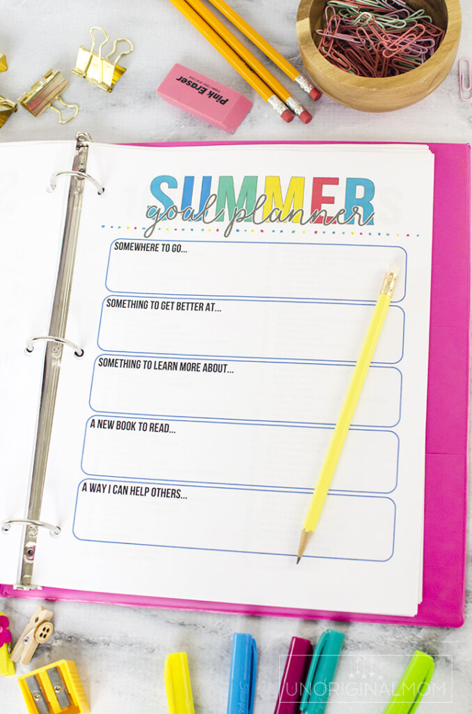 Printable Summer Planner Free Summer Calendar UnOriginal Mom - Summer Planning Worksheet