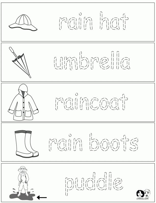 Rain Worksheets For Kindergarten - Rain In Summer Worksheet