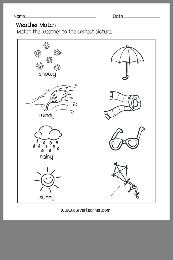 Rainy Worksheets - Rain In Summer Worksheet