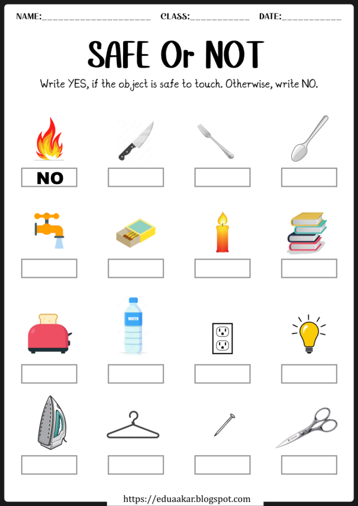 Safety Worksheet 1st Grade Worksheets School Worksheets Kindergarten  - Summer Safety Worksheets First Grade