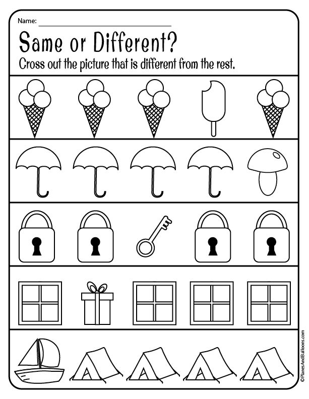 Same Vs Different Worksheets - Summer Same Or Different Work Worksheet