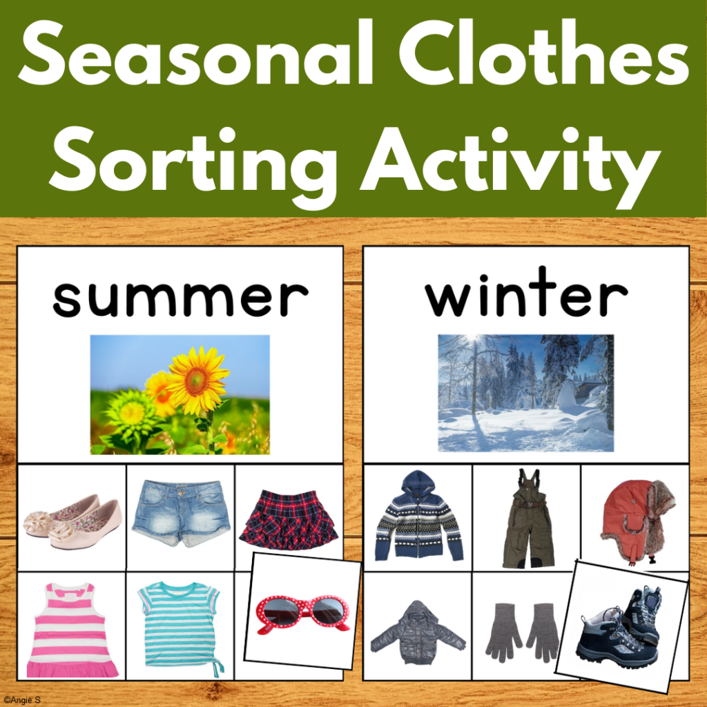 Seasons Clothing Winter And Summer Clothes Weather Sort Life Skills  - Sorting Winter And Summer Clothes Worksheet