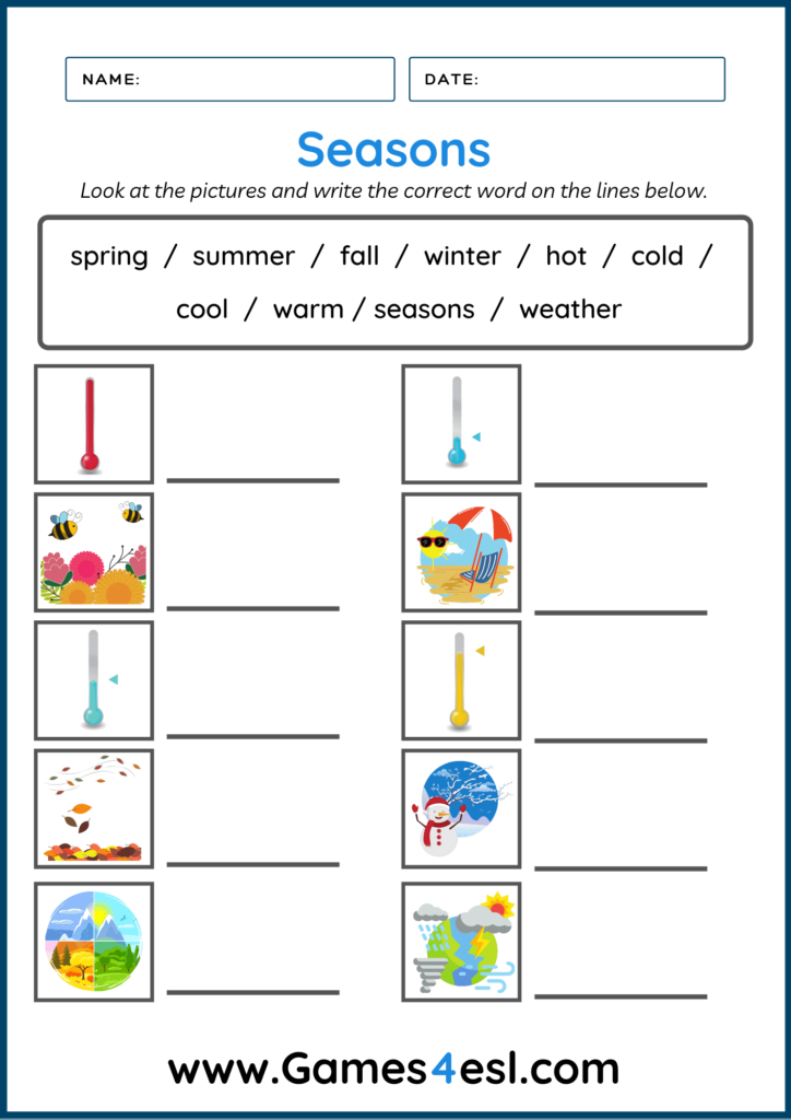 Seasons Worksheets For Grade 1 - Summer Season Worksheets For First Grade