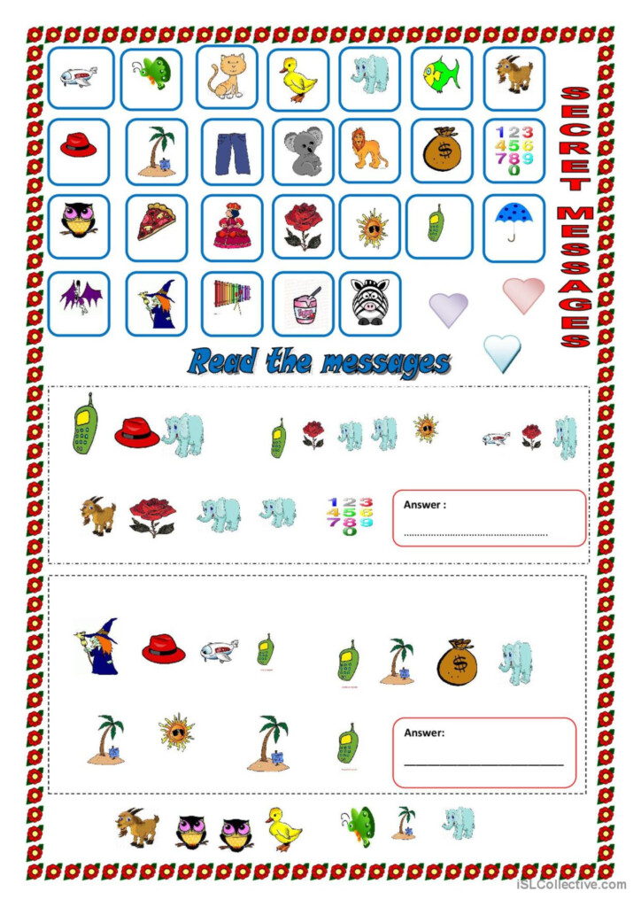 SECRET MESSAGES English ESL Worksheets Pdf Doc - Summer Secret Message Worksheet