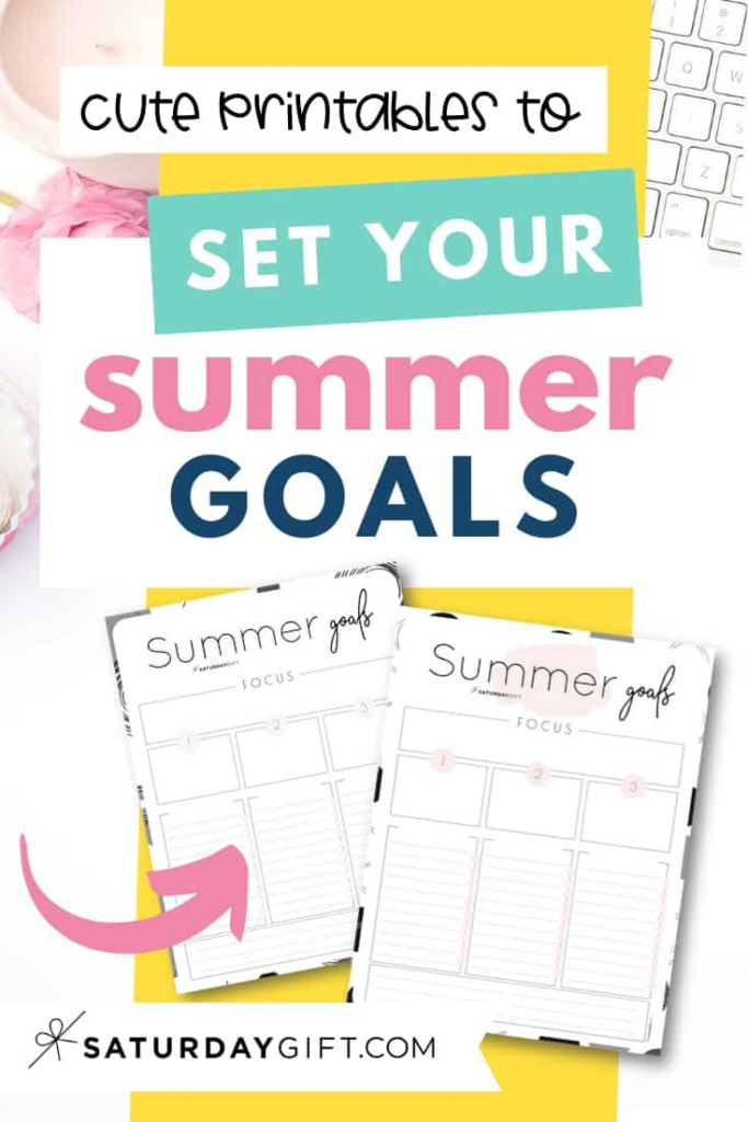 Set Achieve Summer Goals printable Worksheet Printable  - Summer Goals Worksheet Young Women